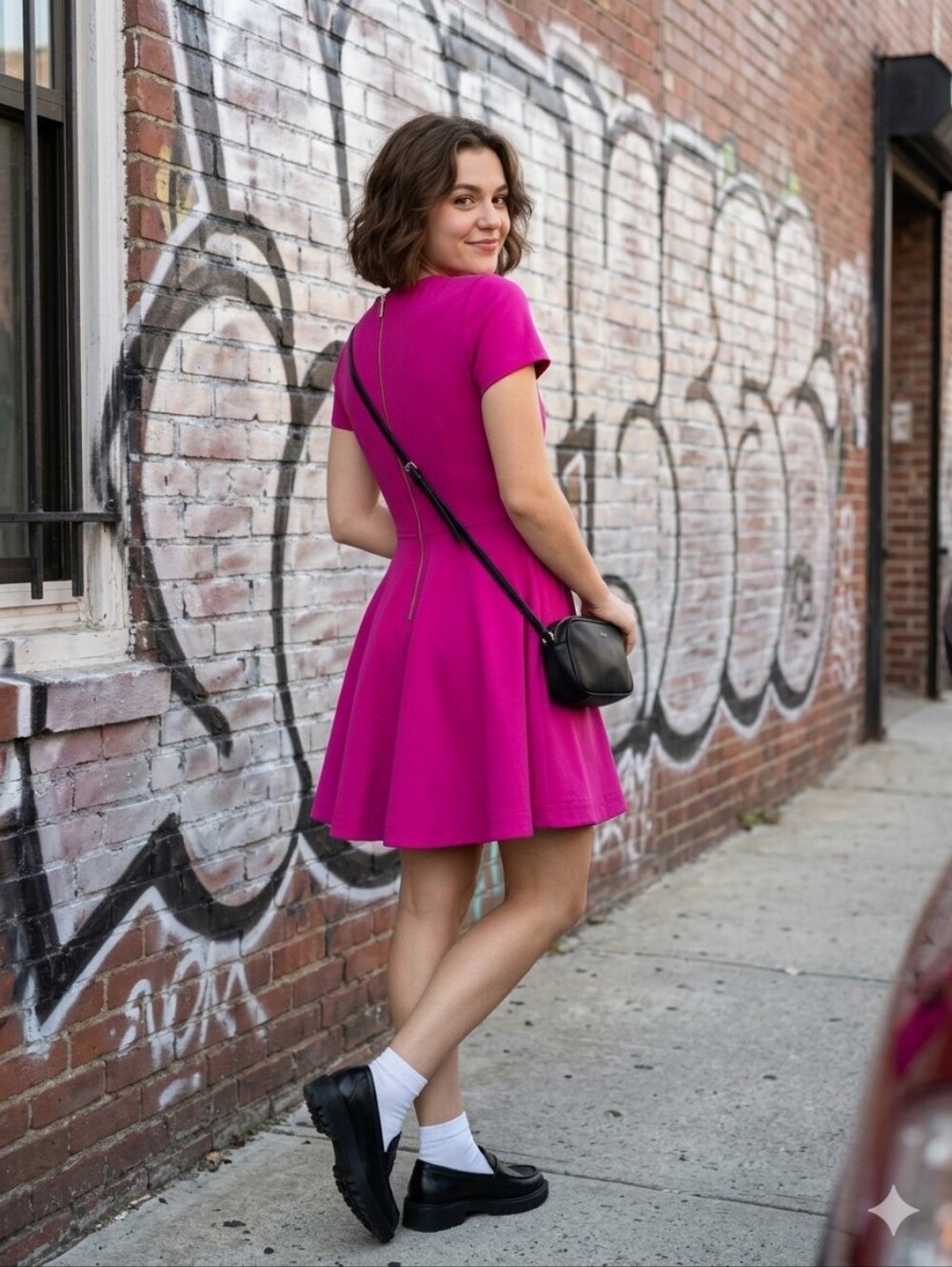 ​DVF Ivana Magenta Pink Fit & Flare Dress ✨ Size 8 Pockets!